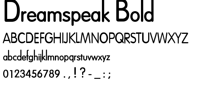 Dreamspeak Bold font